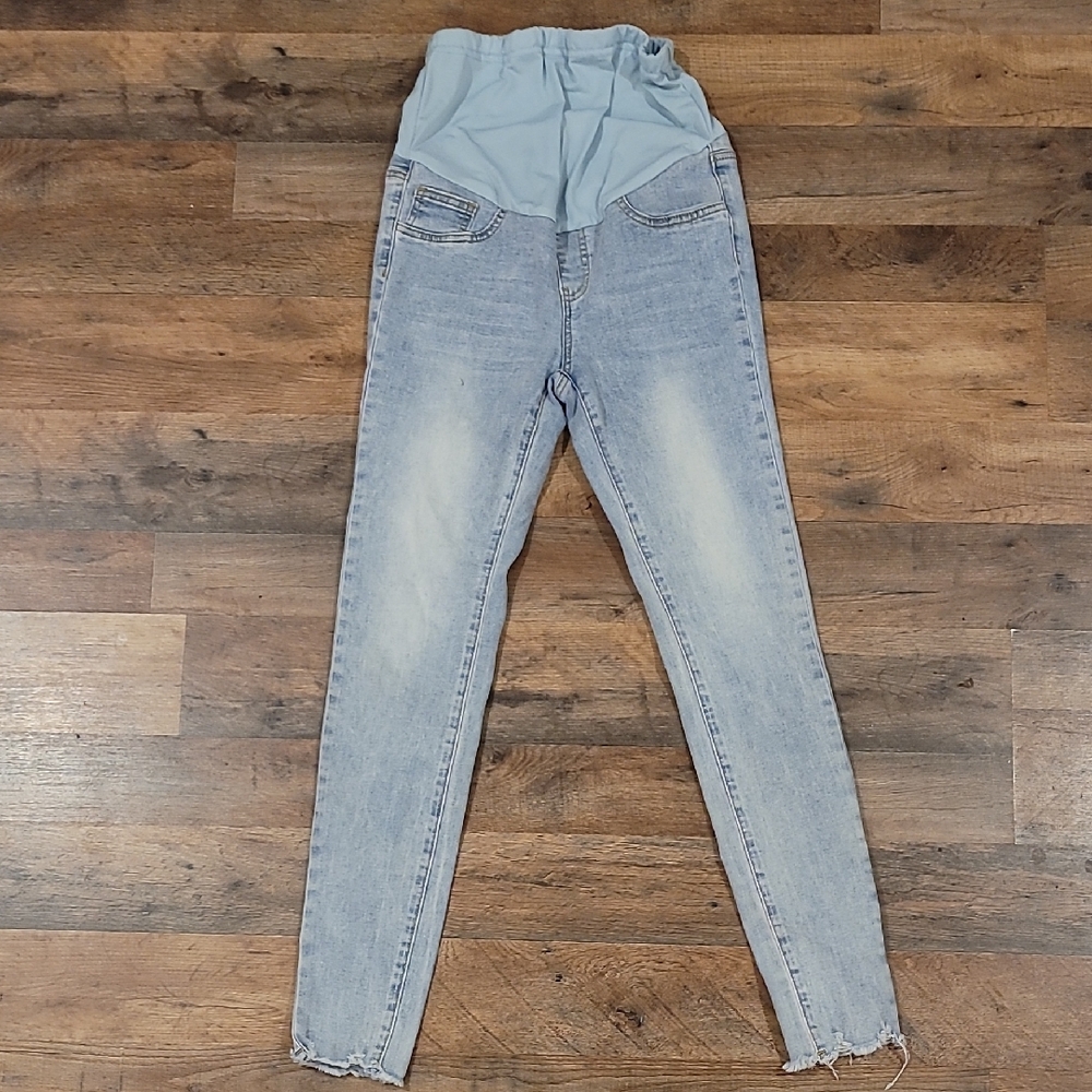 SHEIN Light Blue Maternity Jeggings